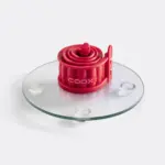 Coox Forma Quicheform 26cm vermelho prato de vidro e pés 1,8L - Imagem 2