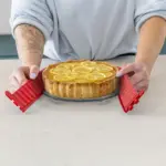 Coox Forma Quicheform 26cm vermelho prato de vidro e pés 1,8L - Imagem 3