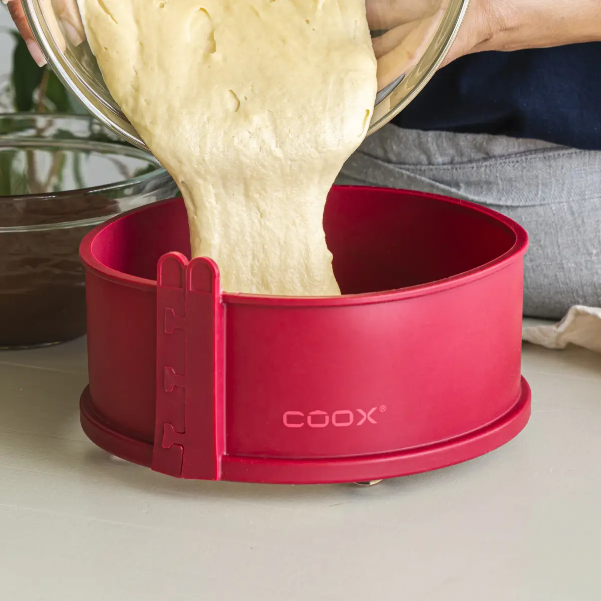 Coox Forma Springform 18cm Vermelho prato de vidro e pés 1,7L - Imagem 8