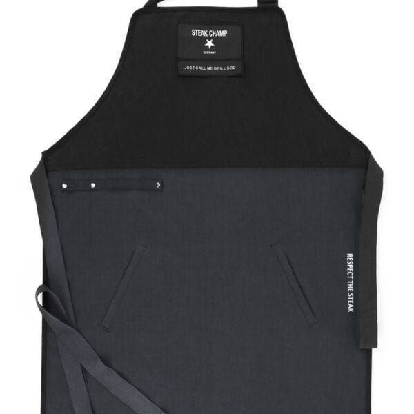 Steak Champ Black Grilling Apron; O Steak Champ Avental paraChurrasco/BBQ é a escolha perfeita para enfrentar as tarefas mais exigentes de churrasco