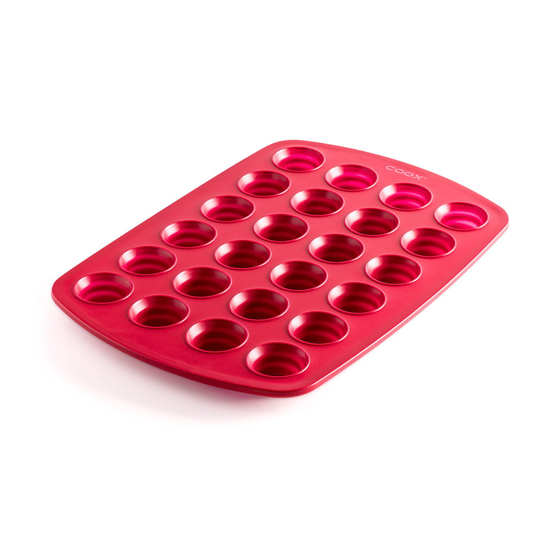 Coox Forma Mini Muffinform 24 cavidades Vermelho
