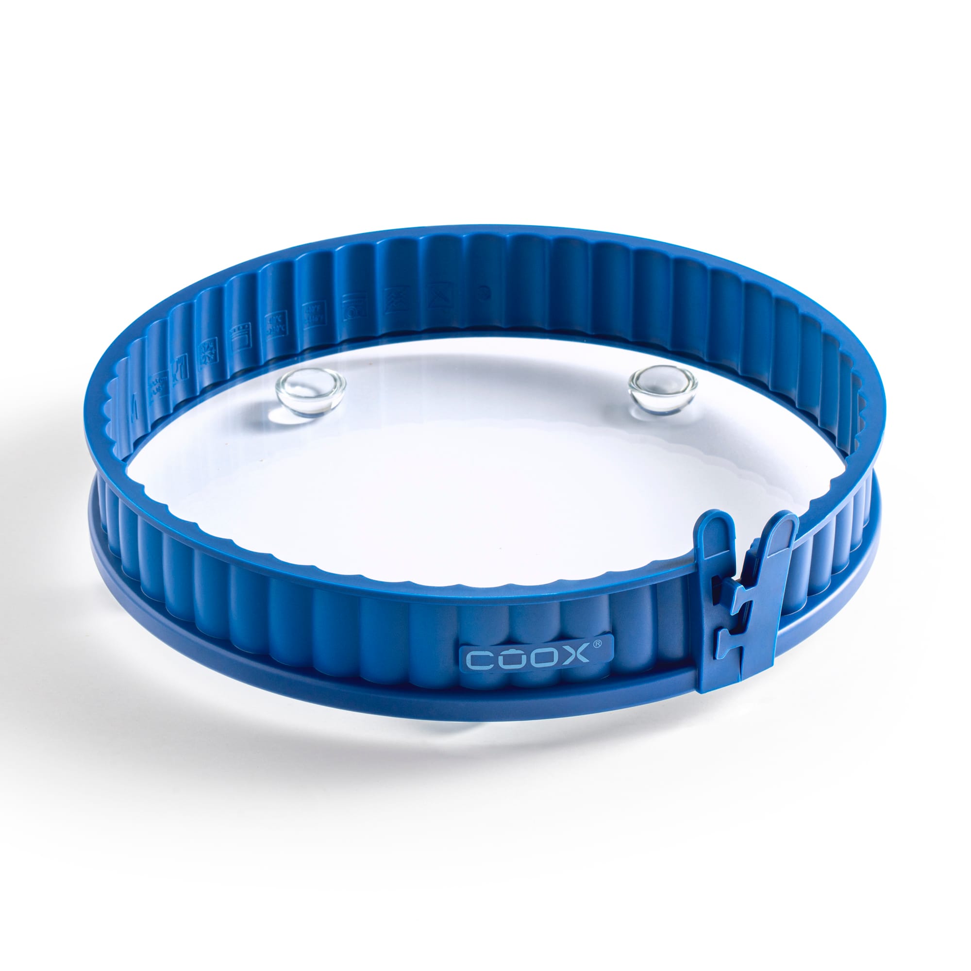 Coox Forma Quicheform Azul 26cm prato de vidro e pés