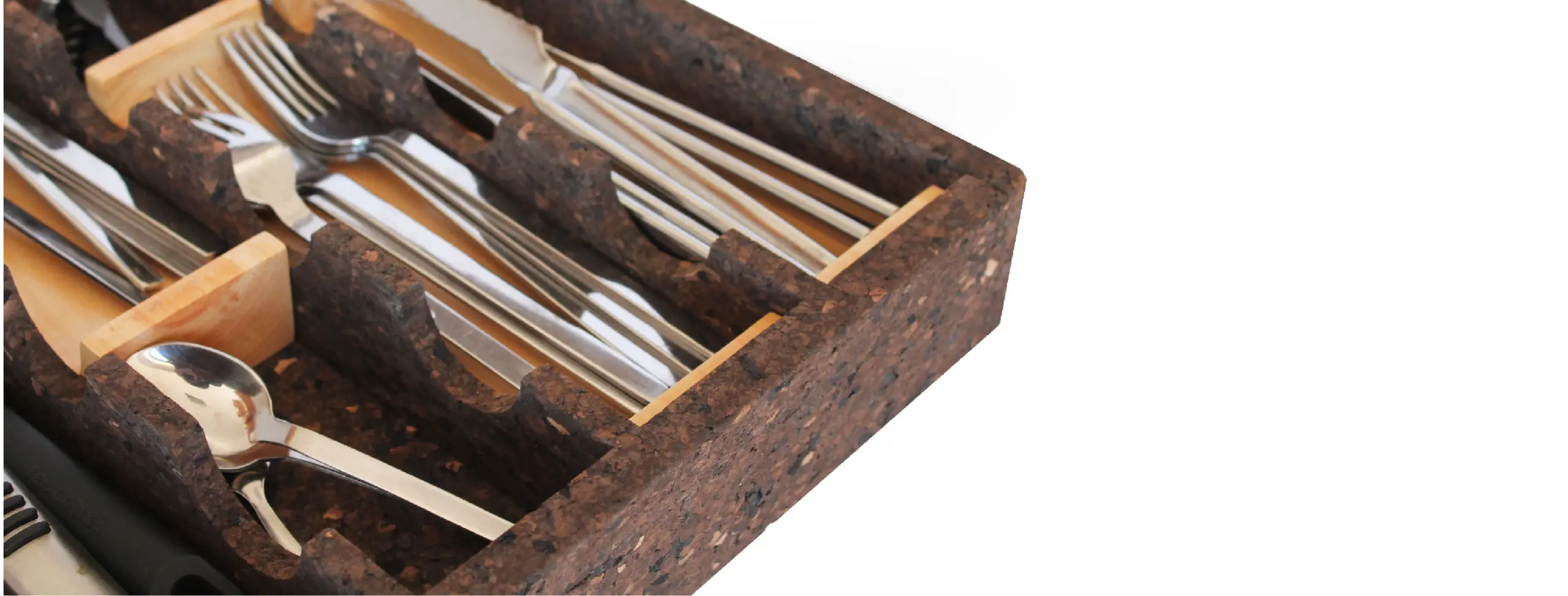 Hunikus Corkus marca banner Rembrandt suporte de talheres com talheres dentro