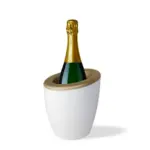 WWD Design Refrigerador de vinho DEMI Mix Branco com anel Ouro