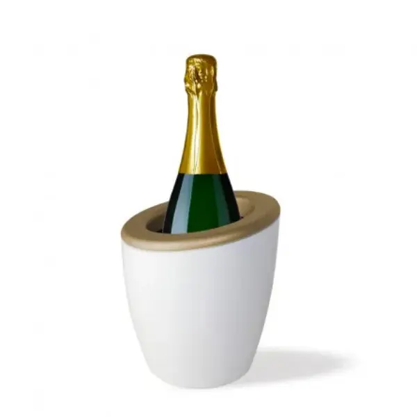 WWD Design Refrigerador de vinho DEMI Mix Branco com anel Ouro